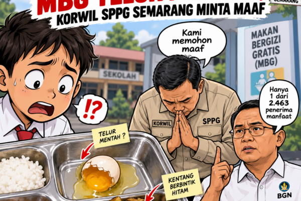 Viral Siswa Dapat MBG Telur Mentah, Korwil SPPG Semarang Minta Maaf